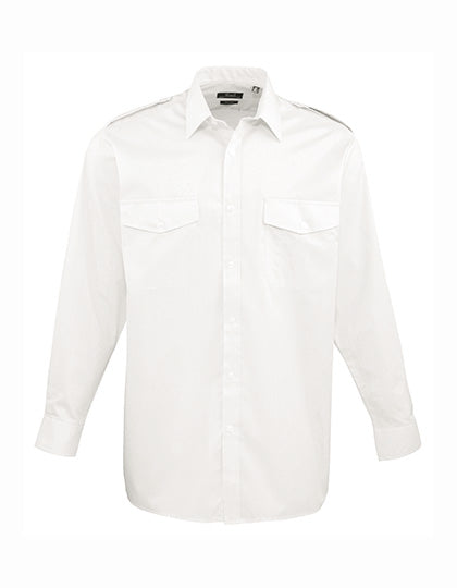Pilot Shirt Long Sleeve - White