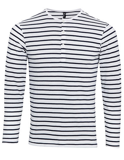Men´s Long-John Roll Sleeve Tee - White/Navy