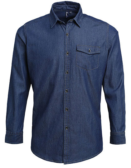 Men´s Jeans Stitch Denim Shirt - Indigo Denim