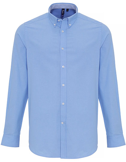 Men´s Cotton Rich Oxford Stripes Shirt - Oxford Blue