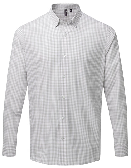 Men´s Maxton Check Long Sleeve Shirt - Silver/White