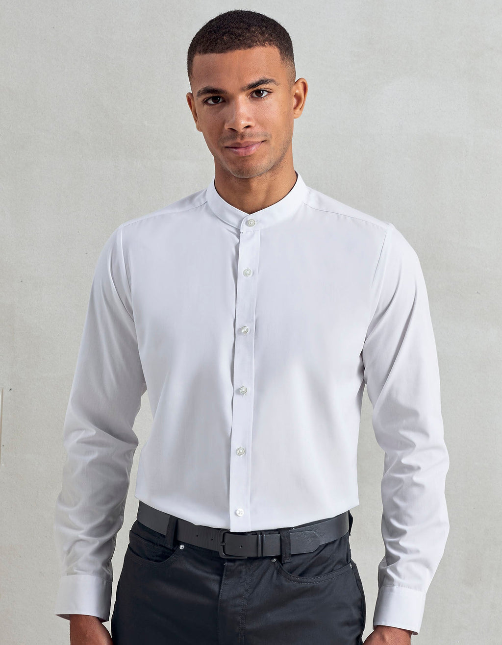 Hemd Men´s Banded Collar Grandad Long Sleeve besticken & bedrucken | Pulsar Workwear