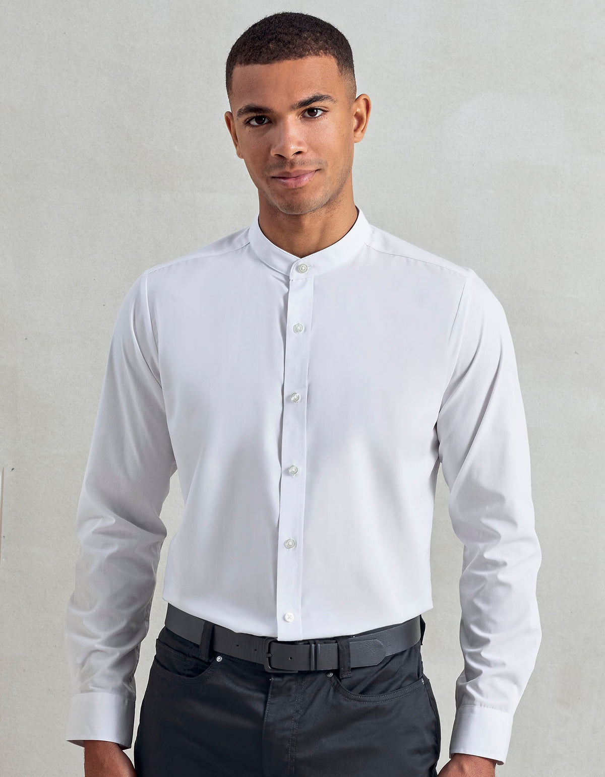 Hemd Men´s Banded Collar Grandad Long Sleeve besticken & bedrucken | Pulsar Workwear