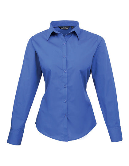 Women´s Poplin Long Sleeve Blouse - Royal