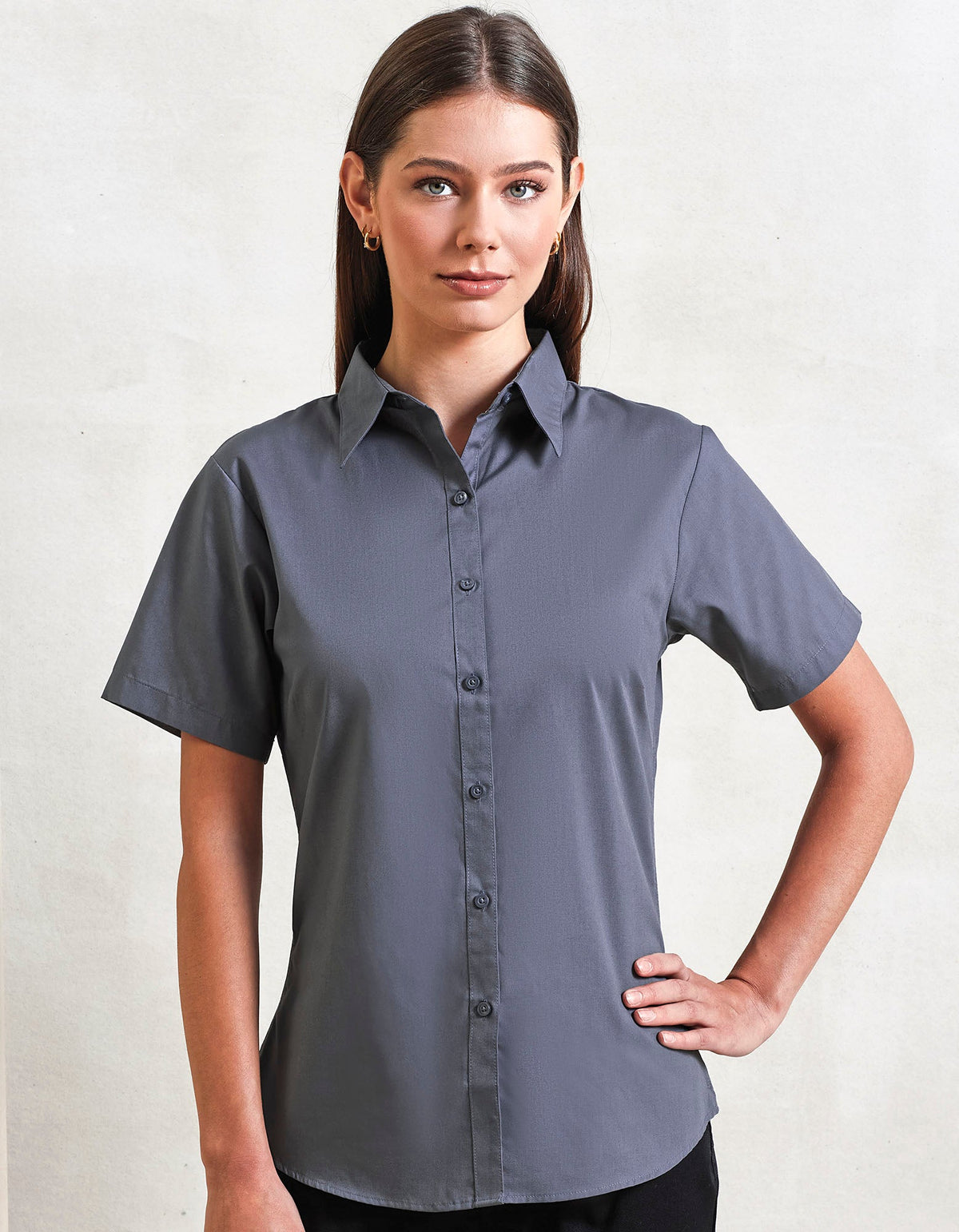 Bluse Women´s Poplin Short Sleeve besticken & bedrucken | Pulsar Workwear