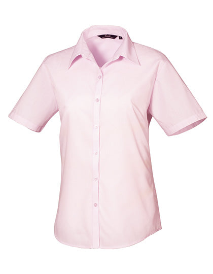 Women´s Poplin Short Sleeve Blouse - Pink