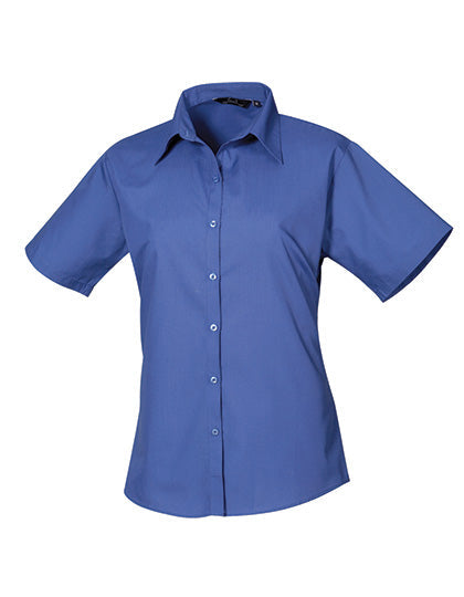 Women´s Poplin Short Sleeve Blouse - Royal