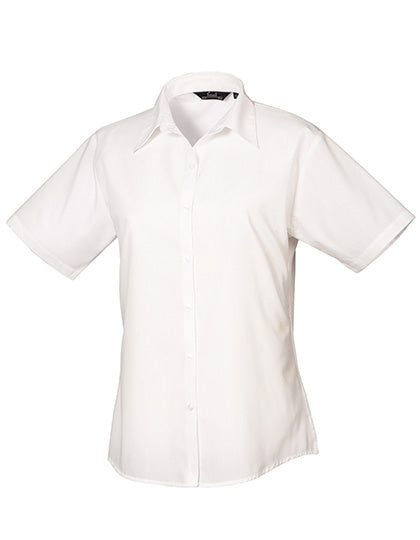 Women´s Poplin Short Sleeve Blouse - White