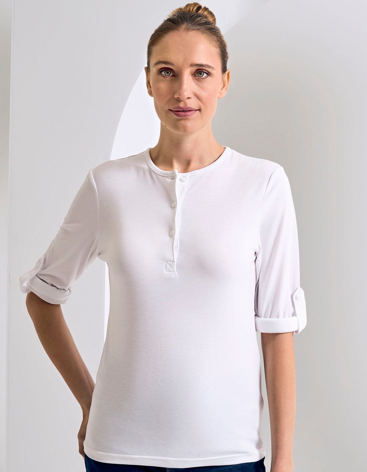 T-Shirt Women´s Long-John Roll Sleeve besticken & bedrucken | Pulsar Workwear