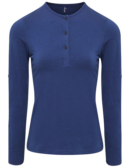 Women's Long-John Roll Sleeve Tee - Indigo