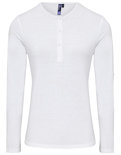 Women's Long-John Roll Sleeve Tee - White