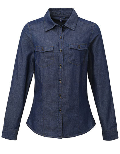 Women´s Jeans Stitch Denim Shirt - Indigo Denim