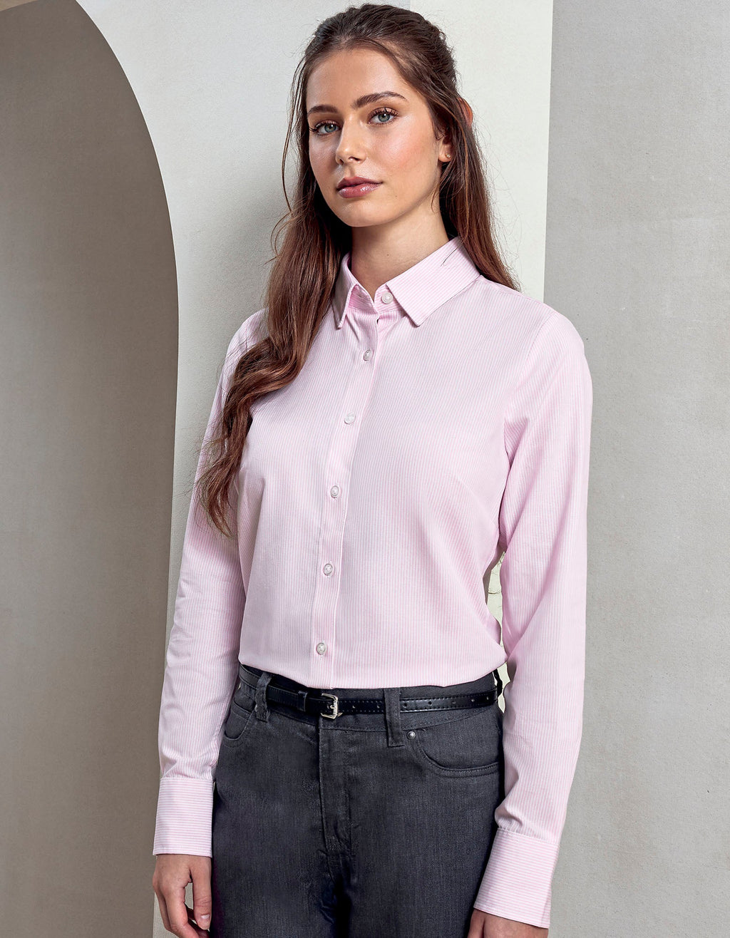 Hemd Women´s Cotton Rich Oxford Stripes besticken & bedrucken | Pulsar Workwear