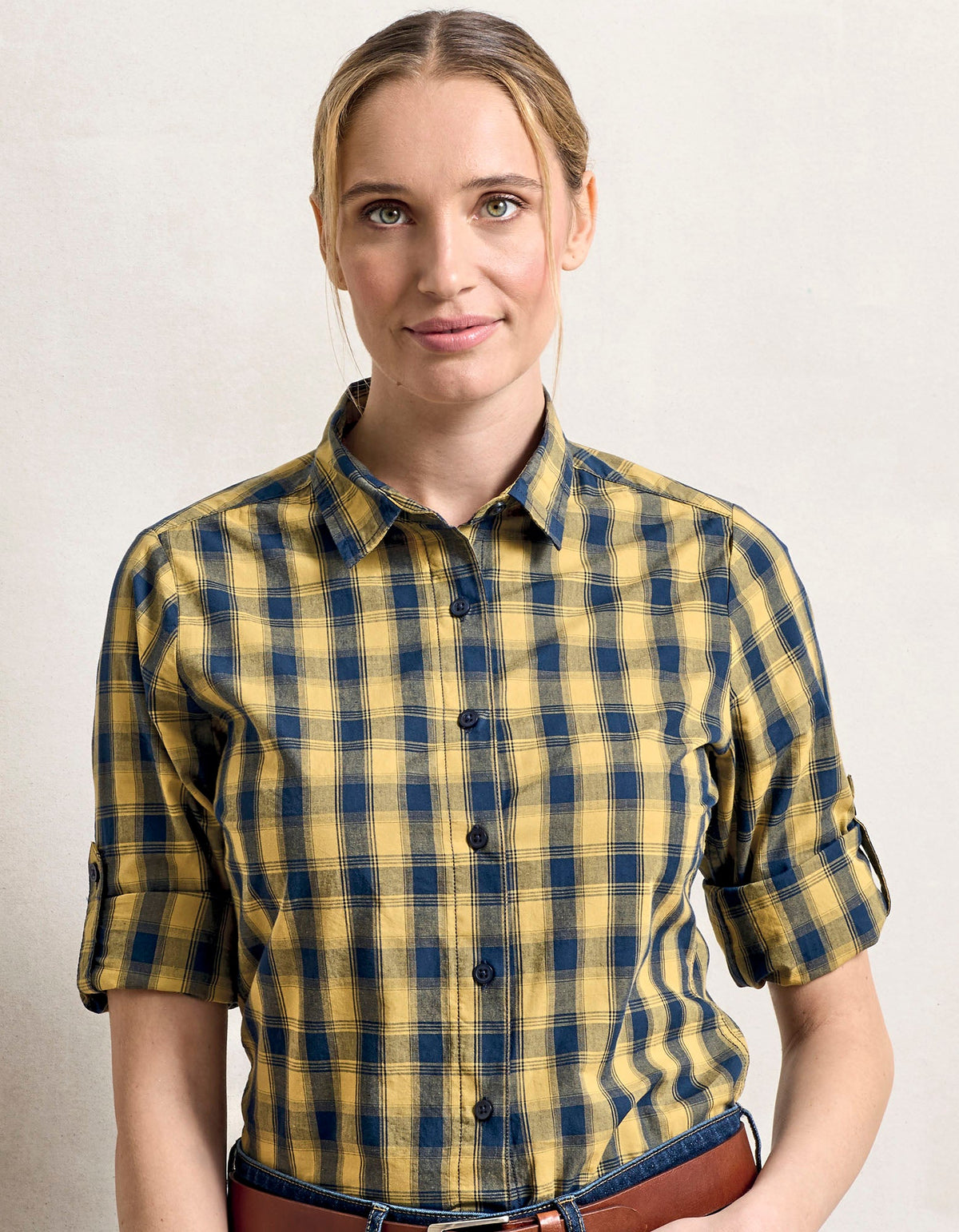 Hemd Women´s Mulligan Check Cotton Long Sleeve besticken & bedrucken | Pulsar Workwear