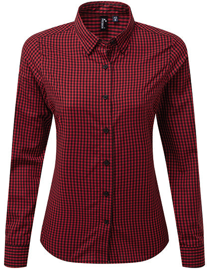 Women´s Maxton Check Long Sleeve Shirt - Black/Red