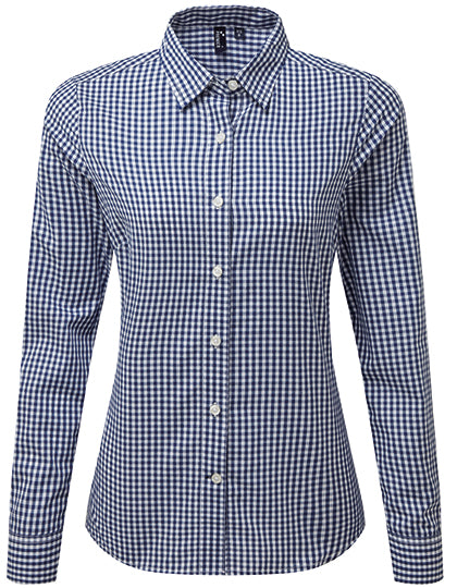 Women´s Maxton Check Long Sleeve Shirt - Navy/White