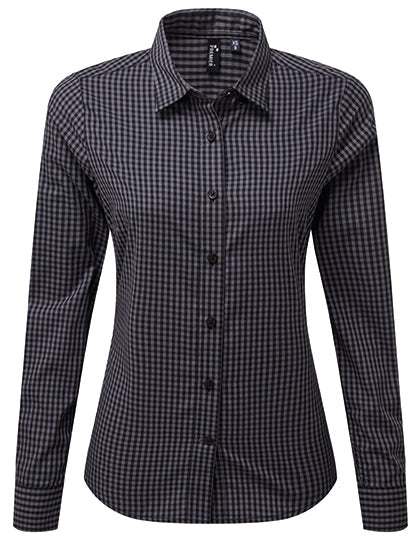 Women´s Maxton Check Long Sleeve Shirt - Steel/Black
