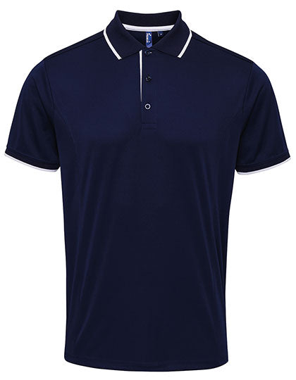 Men's Contrast Coolchecker Polo - Navy/White