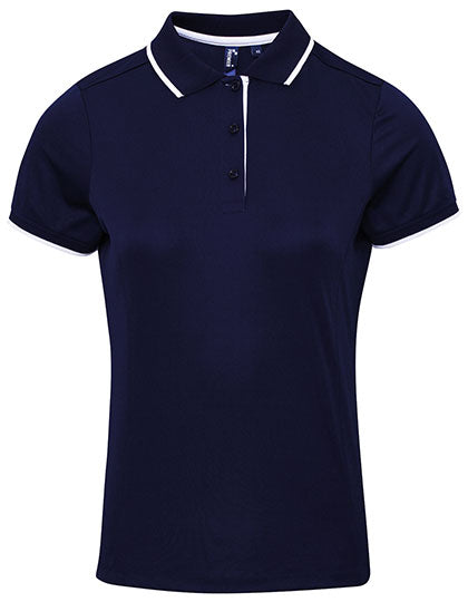 Women´s Contrast Coolchecker® Polo - Navy/White