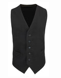 Men's Lined Polyester Waistcoat - Black