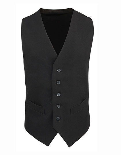 Men's Lined Polyester Waistcoat - Black