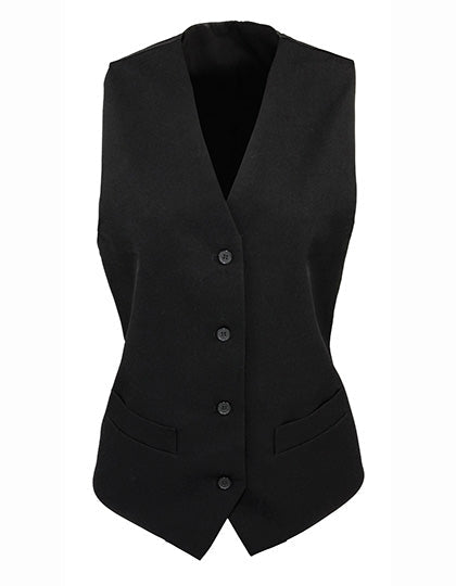Women´s Lined Polyester Waistcoat - Black