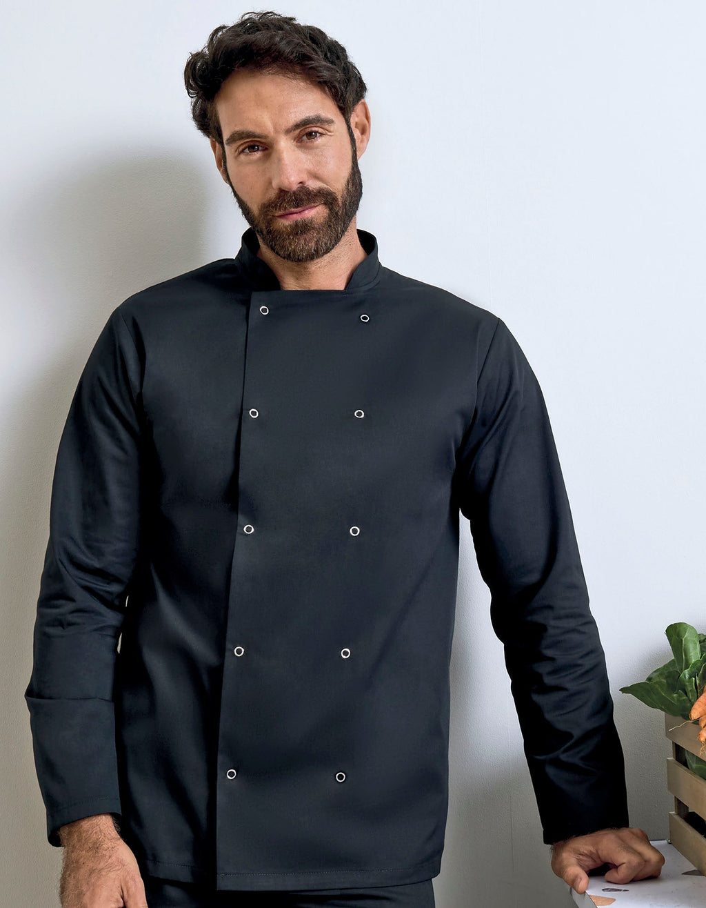 Jacke Chef´s Long Sleeve Stud besticken & bedrucken | Pulsar Workwear
