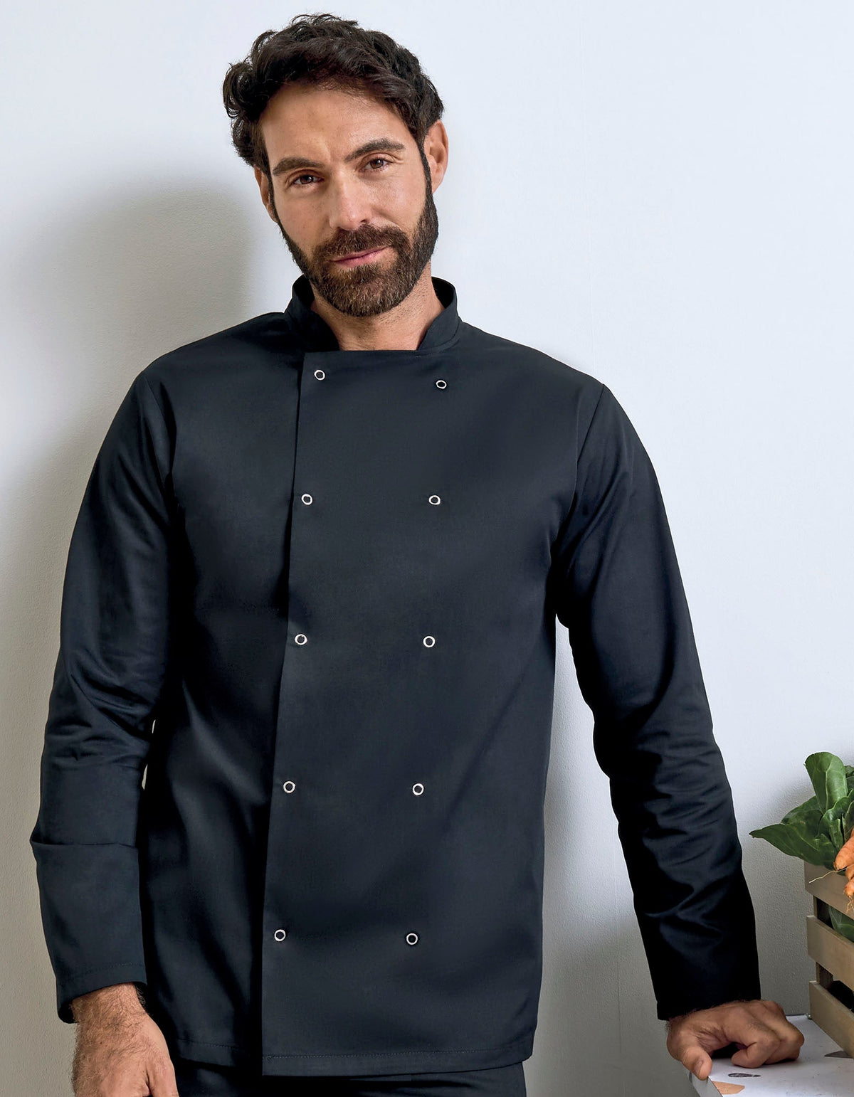 Jacke Chef´s Long Sleeve Stud besticken & bedrucken | Pulsar Workwear