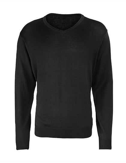 Men´s V-Neck Knitted Sweater - Black