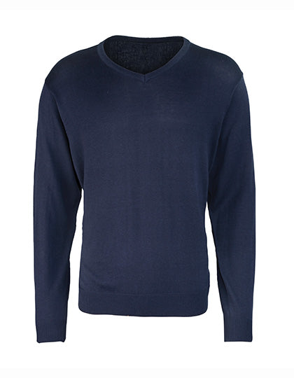 Men´s V-Neck Knitted Sweater - Navy