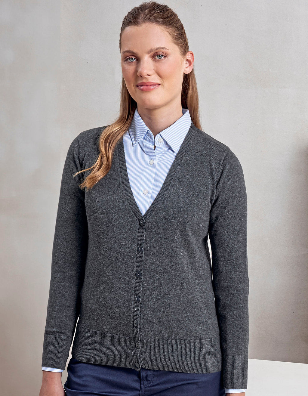 Women´s Button Through Knitted Cardigan besticken & bedrucken | Pulsar Workwear
