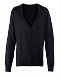 Women's Button Through Knitted Cardigan - Black