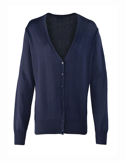 Women's Button Through Knitted Cardigan - Navy