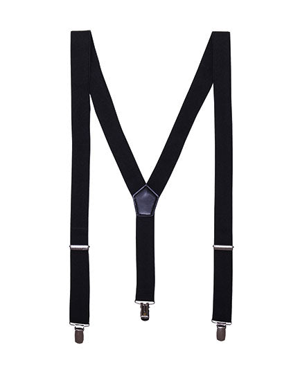 Clip On Trousers Braces/Suspenders - Black