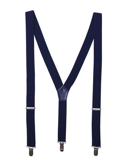 Clip On Trousers Braces/Suspenders - Navy