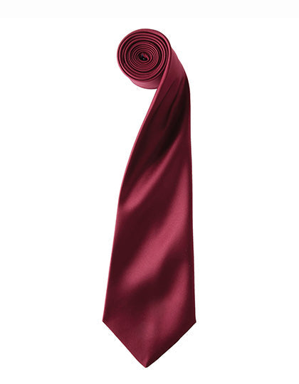 Colours Collection Satin Tie - Burgundy