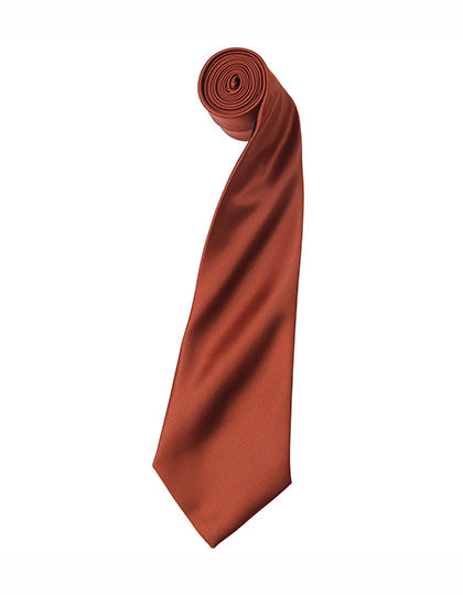 Colours Collection Satin Tie - Chestnut