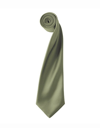 Colours Collection Satin Tie - Olive