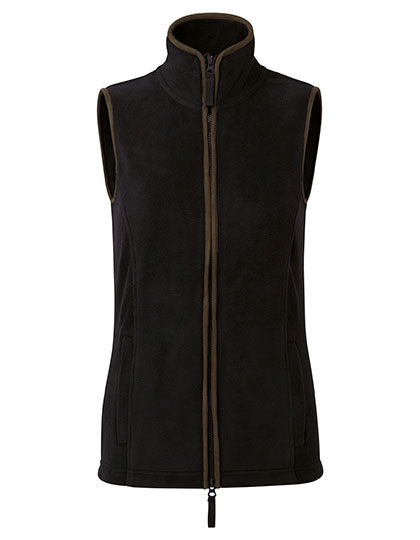 Women's Artisan Fleece Gilet - Black/Brown