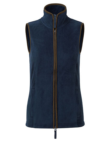 Women's Artisan Fleece Gilet - Navy/Brown