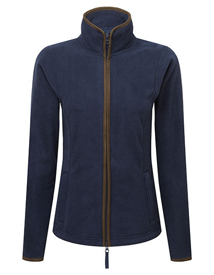 Women´s 'Artisan' Fleece Jacket - Navy/Brown