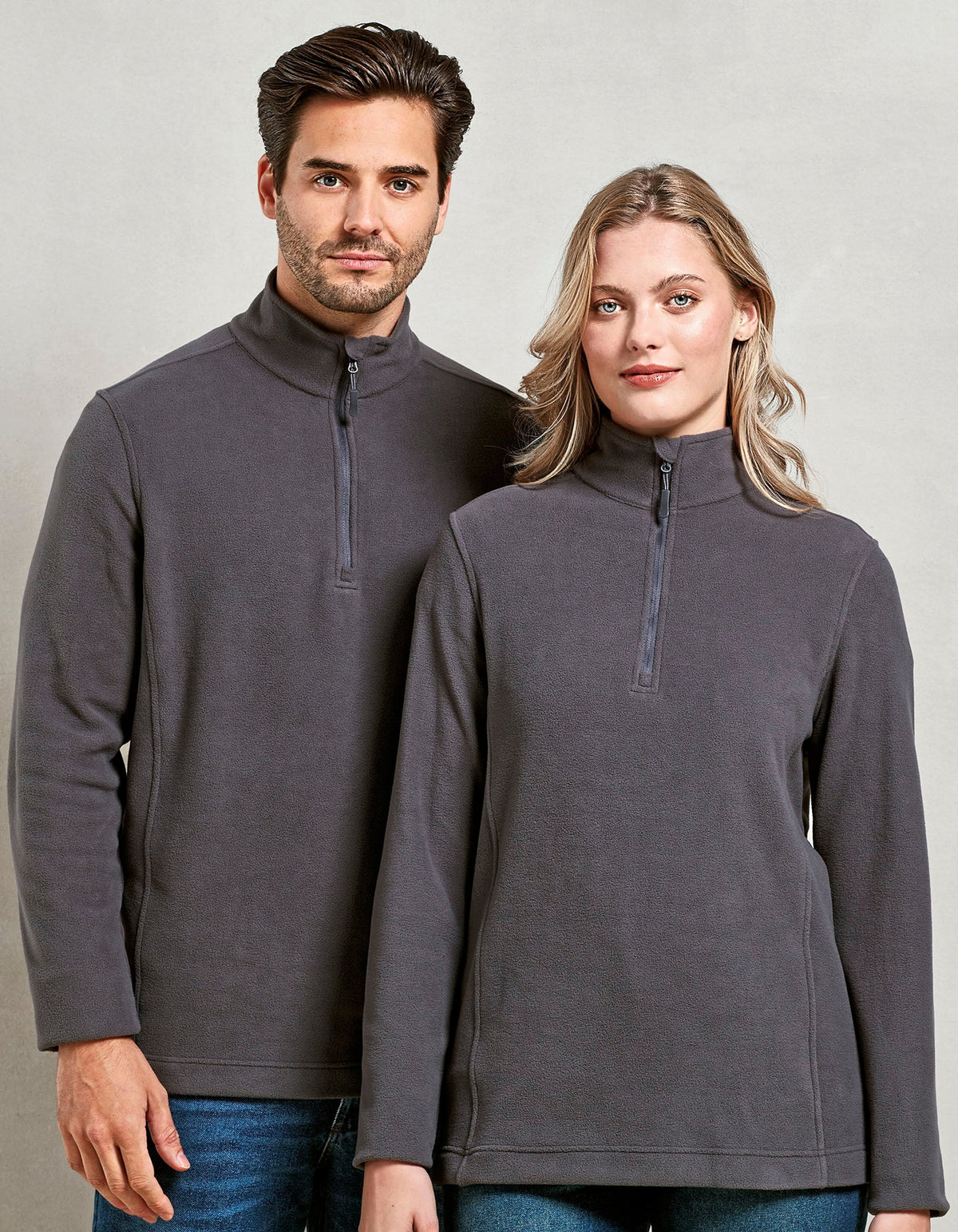 Fleecejacke Unisex ´Recyclight´ 1/4 Zip Micro besticken & bedrucken | Pulsar Workwear