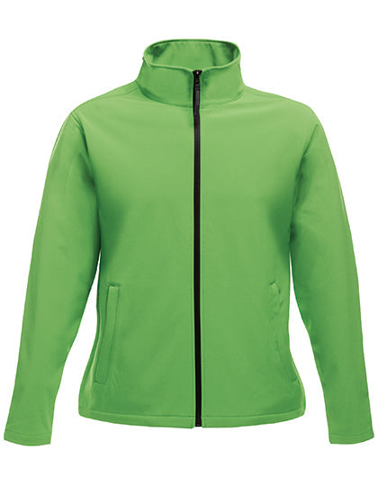 Women Ablaze Printable Softshell Jacket - Extreme Green/Black