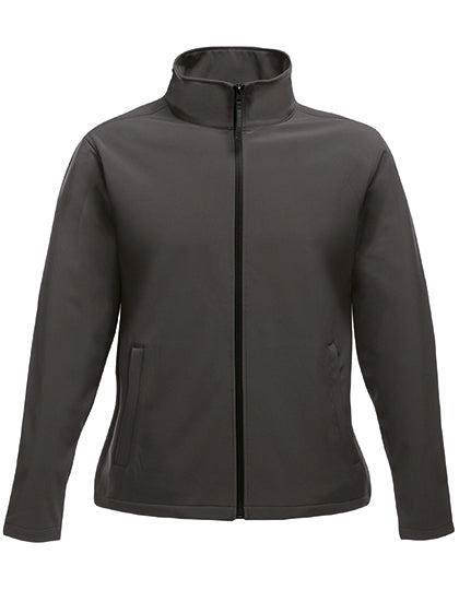 Women Ablaze Printable Softshell Jacket - Seal Grey (Solid)/Black