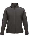 Women Ablaze Printable Softshell Jacket - Seal Grey (Solid)/Black