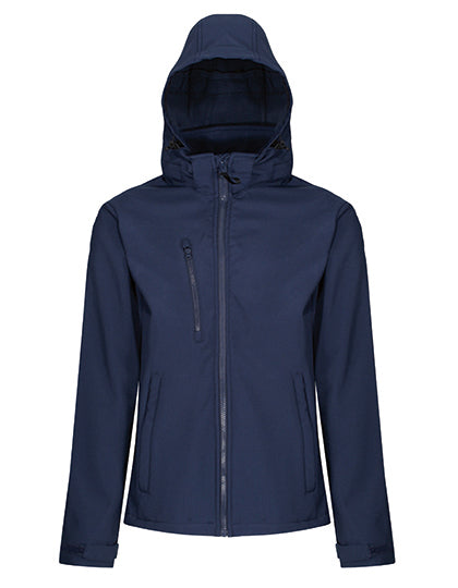 Venturer 3-Layer Printable Hooded Softshell Jacket - Navy/Navy