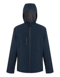 Navigate 2-Layer Hooded Softshell Jacket - Navy/Seal Grey