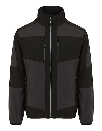 E-volve Unisex 2-Layer Softshell Jacket - Ash (Heather)/Black