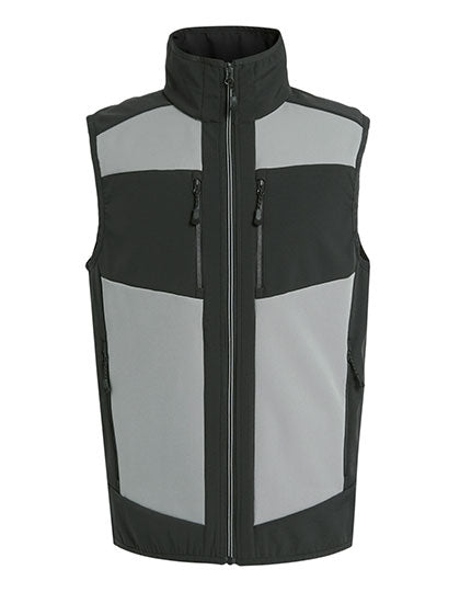 E-volve Unisex 2-Layer Softshell Bodywarmer - Mineral Grey/Ash (Heather)